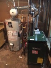 220. Williamson Steam Boiler With Bradford white Water Heater Installation
